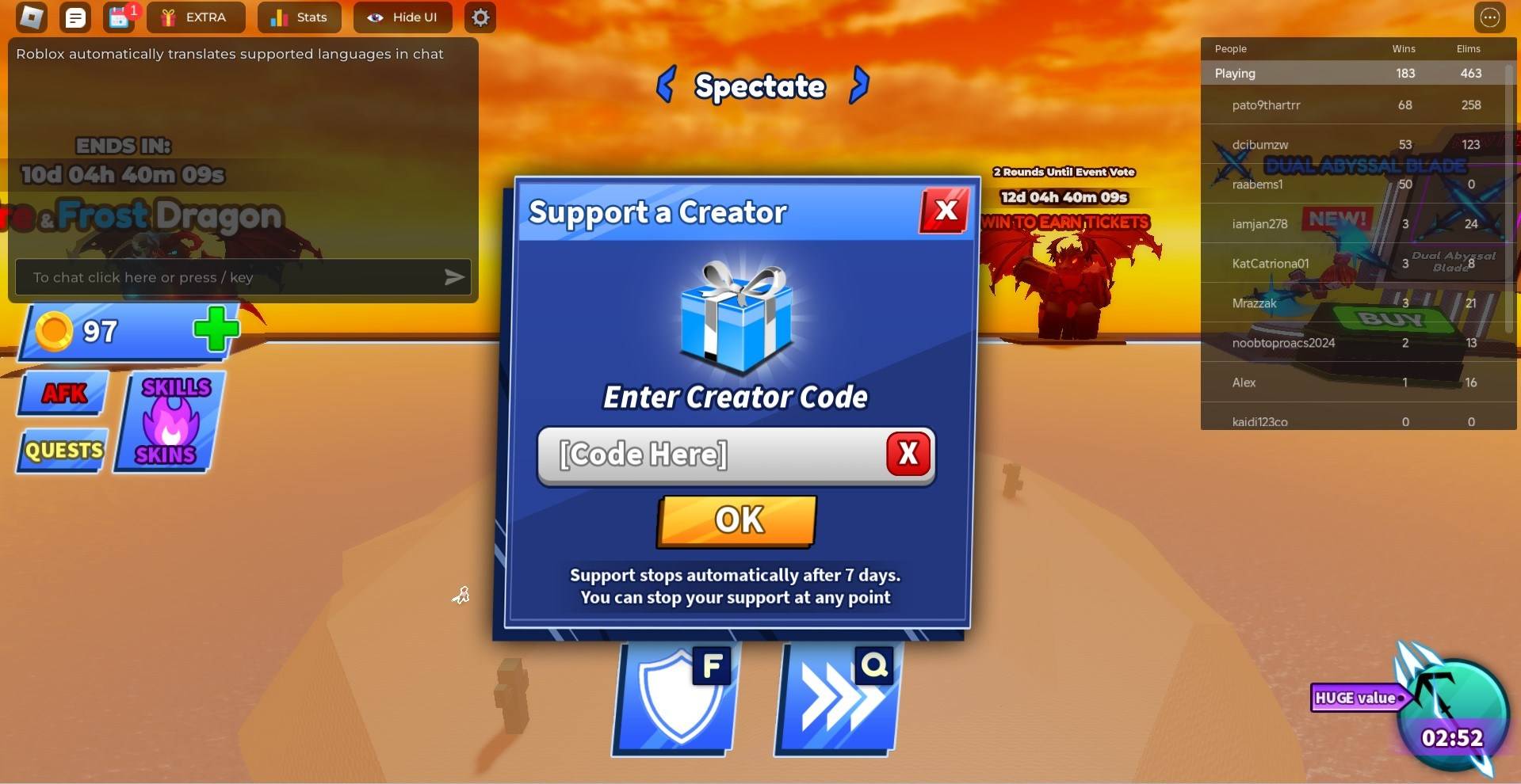 Pinakabagong mga code ng pagtubos para sa Blade Ball [buwan, taon]