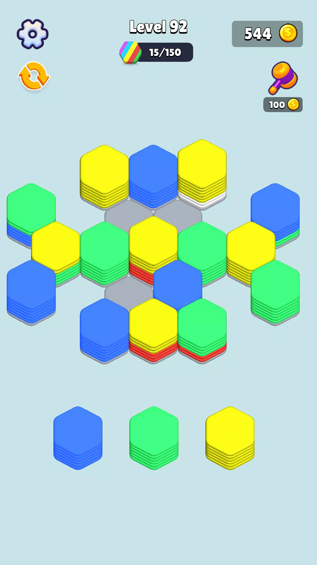 Stack Hexa Sort: Puzzle Match ဖန်သားပြင်ဓာတ်ပုံ 3