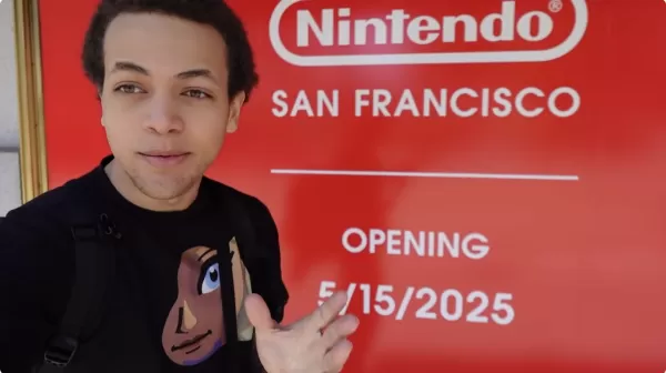 露營者在開業之前在舊金山任天堂等待Switch 2