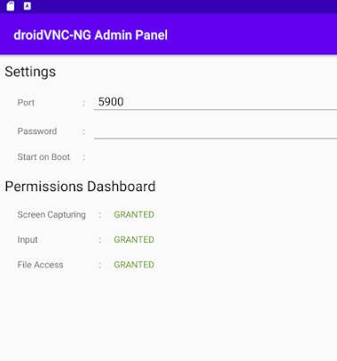 droidVNC-NG VNC Server Capture d’écran 2
