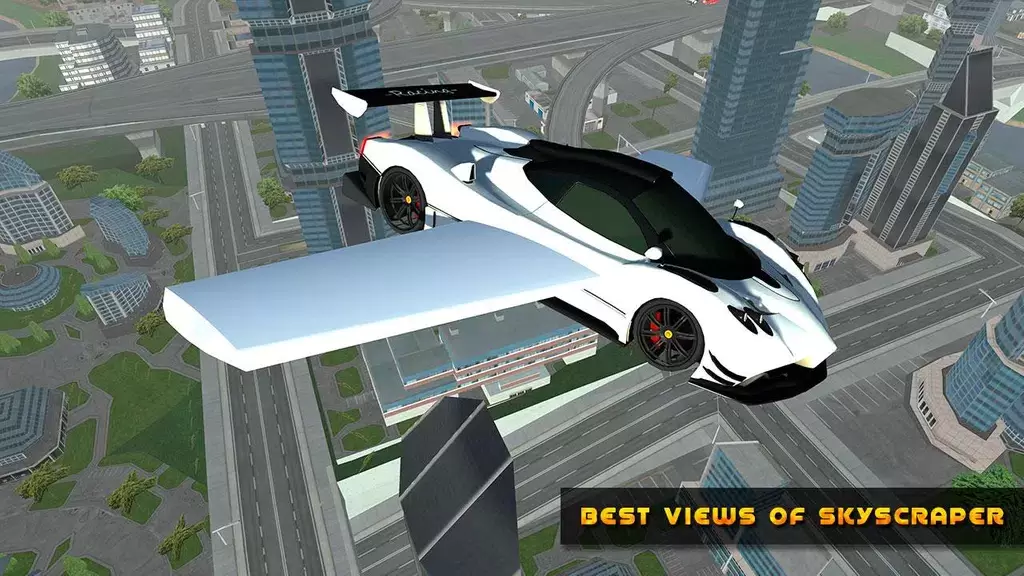 Flying Car Game driving Tangkapan skrin 3