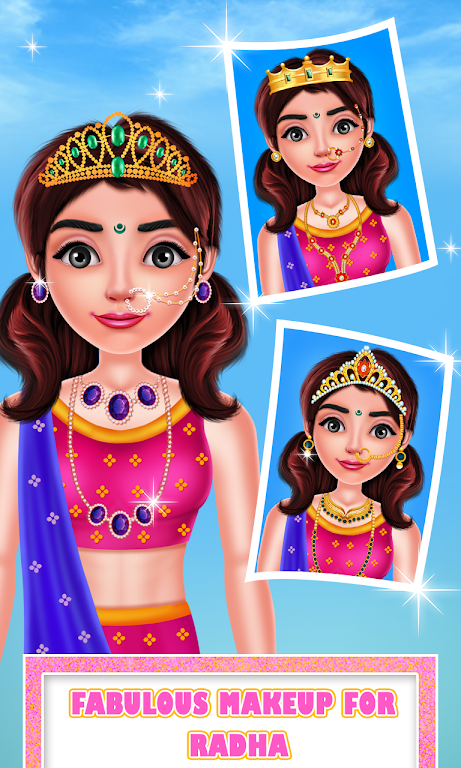 Cute Radha Fashion Makeover Captura de pantalla 1