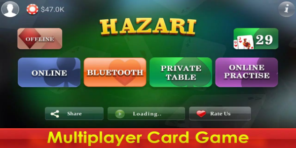 Hazari -1000 points card game Captura de tela 2