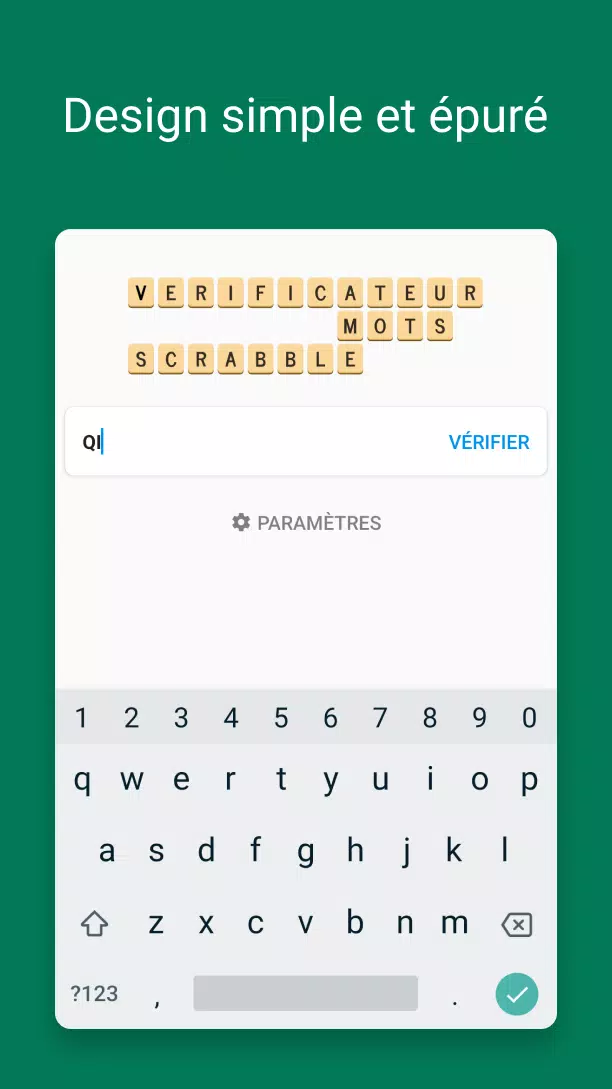 Verificateur Mots SCRABBLE Captura de pantalla 1