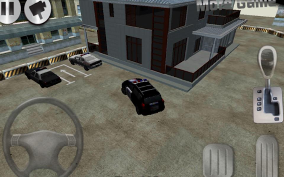 3D police car parking Tangkapan skrin 3