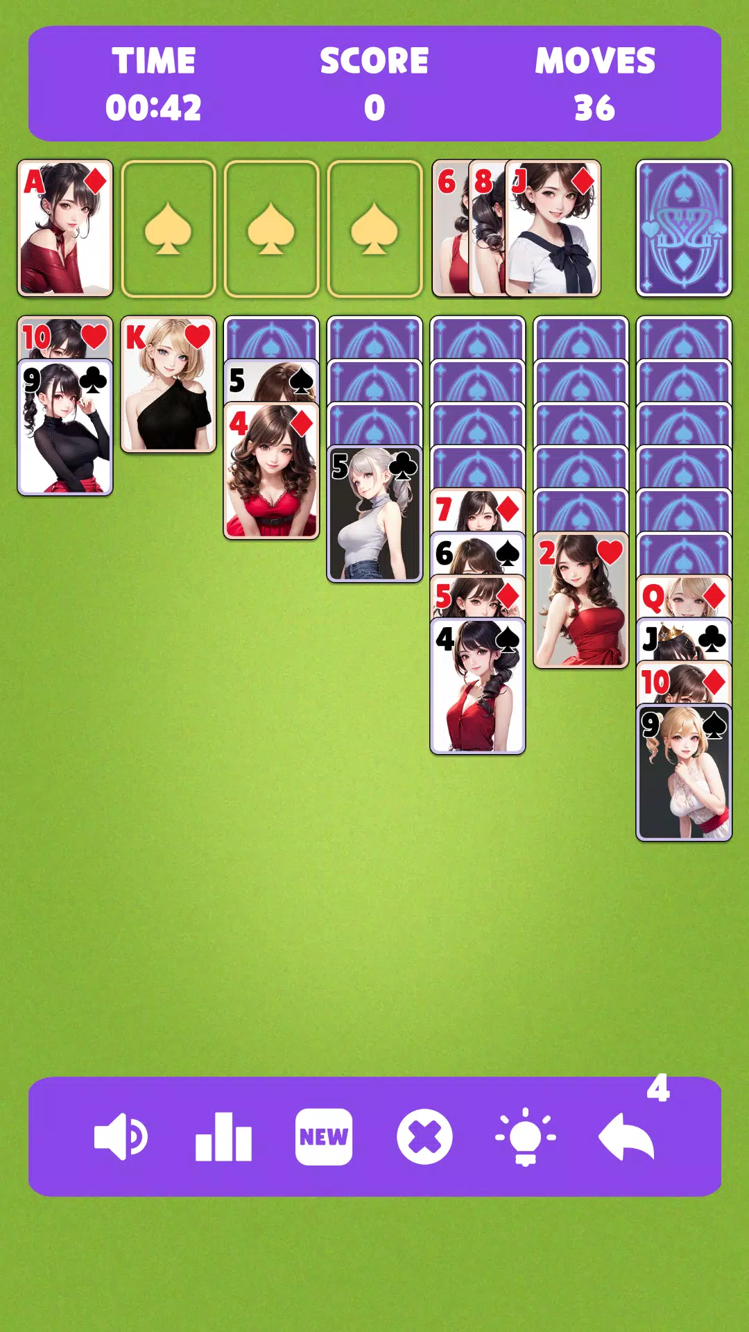 Sexy solitaire girls: ani card स्क्रीनशॉट 4