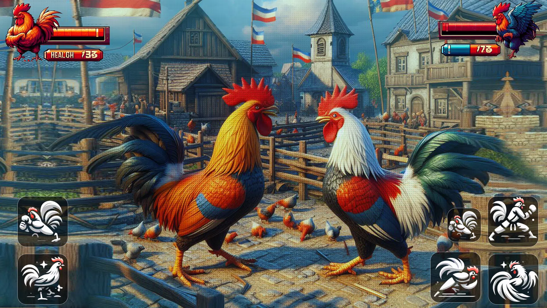 Street Rooster Fight Kung Fu Captura de tela 1