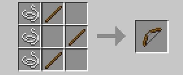 Bow Crafting Recipe in Minecraft