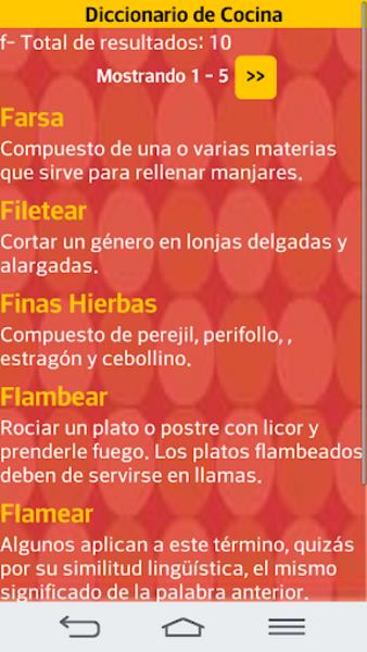DiccionariodeCocina Capture d’écran 1