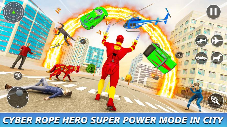 Cyber Rope Hero Ảnh chụp màn hình 3