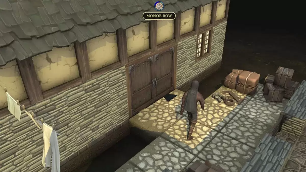 Screenshot showing the chase of the Furtive Stranger