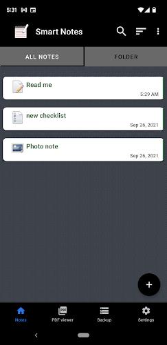 Smart Notes App ဖန်သားပြင်ဓာတ်ပုံ 1