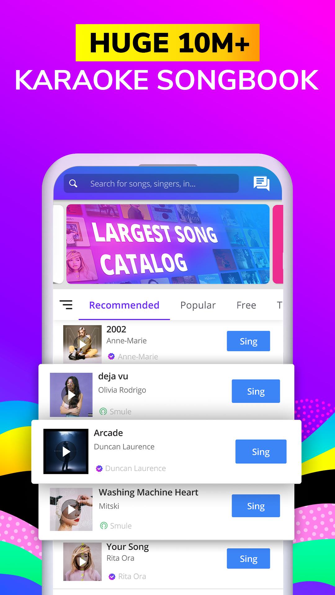 Smule: Karaoke Songs & Videos Tangkapan skrin 3