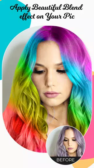 Hair Color Changer Editor Schermafbeelding 4