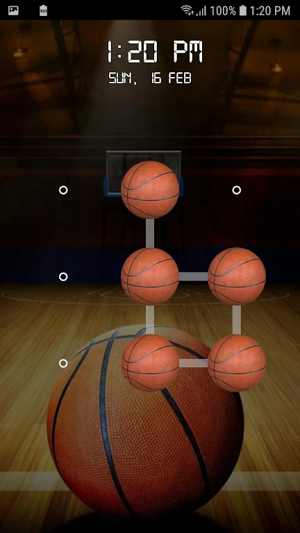 Basketball Screen Lock Pattern Скриншот 4