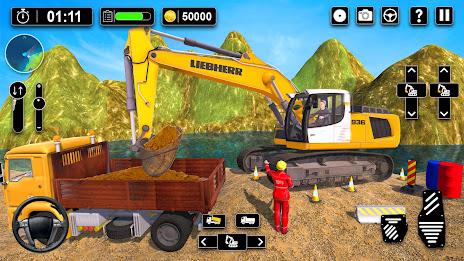 Heavy Sand Excavator 3D Sim Captura de pantalla 1