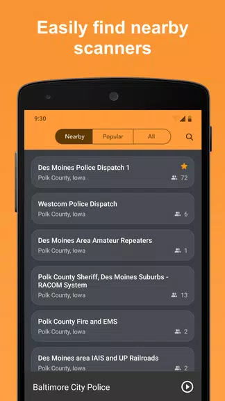 Schermata Scanner Radio - Police Scanner 3