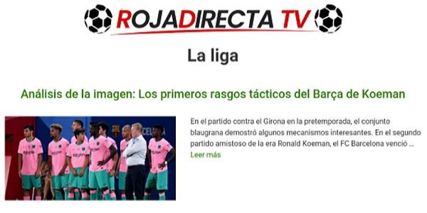 Roja directa - Live Soccer Schermafbeelding 2