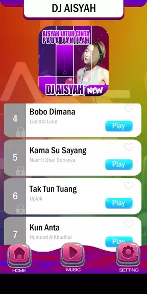 Piano Tiles DJ Aisyah Jamilah Captura de tela 2