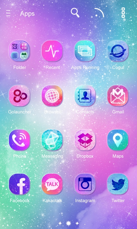 Milky Way GO Launcher Theme Captura de tela 2