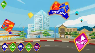 Pipa Layang Kite Flying Game スクリーンショット 1