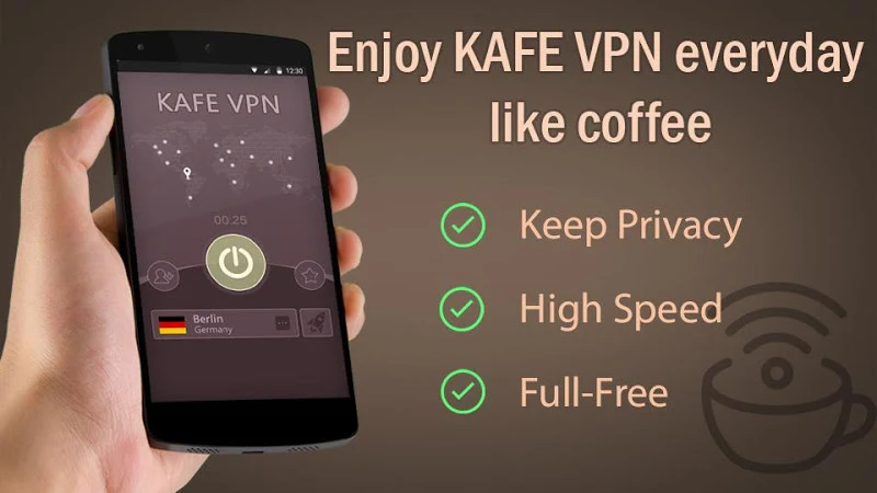 KAFE VPN - Fast & Secure VPN Ảnh chụp màn hình 1