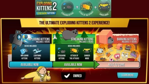 Exploding Kittens 2 Adds 5 New Cards in Streaking Kittens Expansion