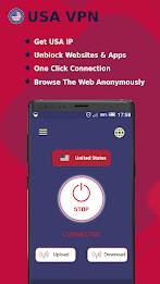 USA VPN -Safe Secure VPN Proxy ภาพหน้าจอ 1