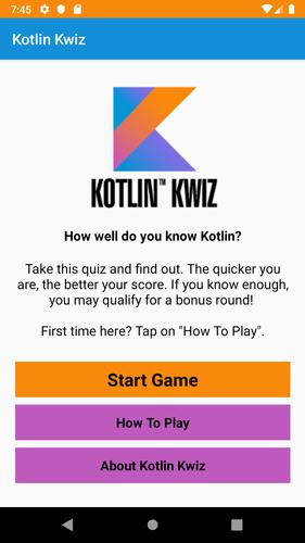 Kotlin Kwiz ภาพหน้าจอ 1