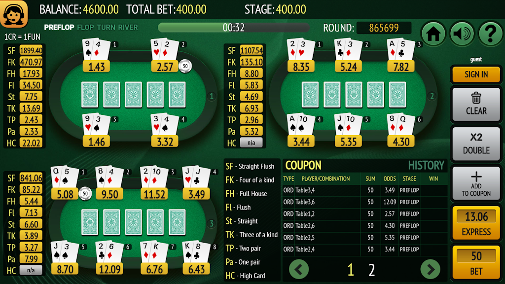 Bet on Poker Screenshot 1