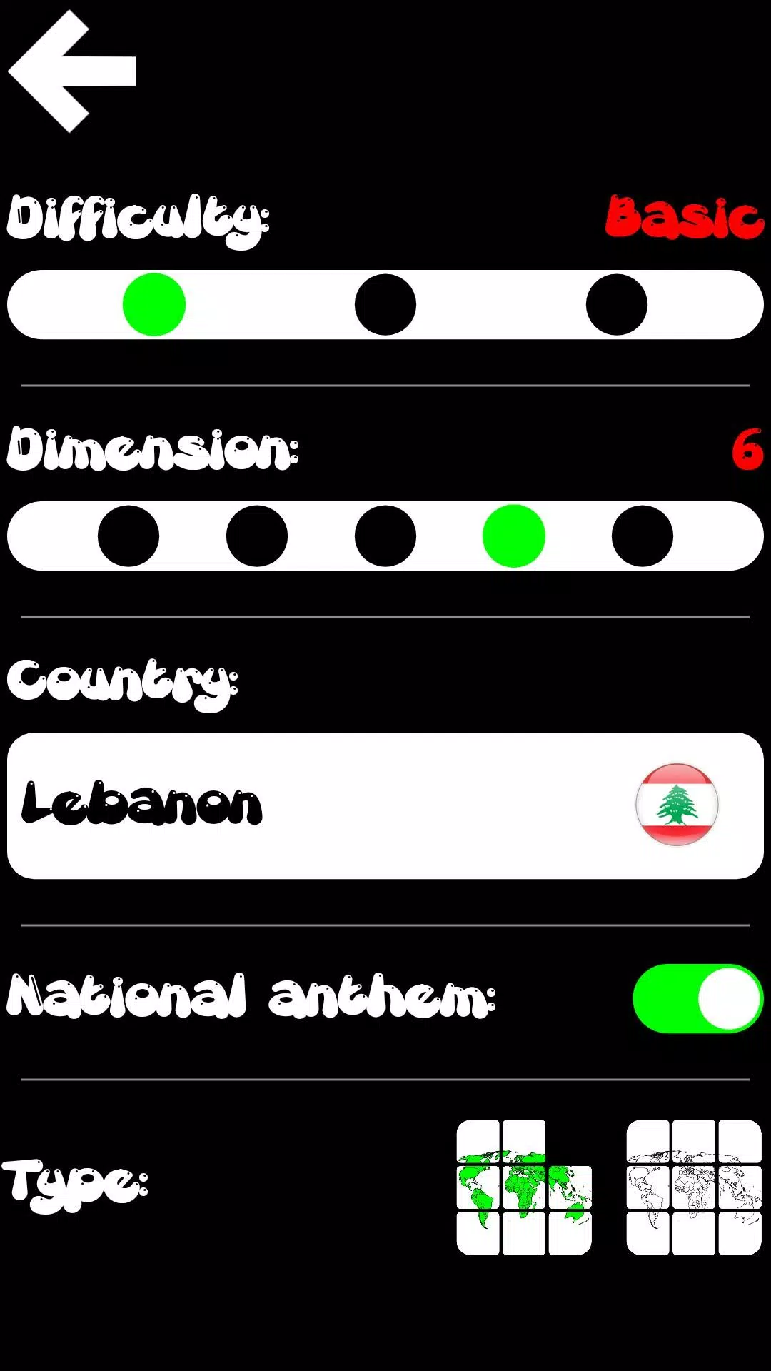 Schermata Sliding geographic puzzle 3