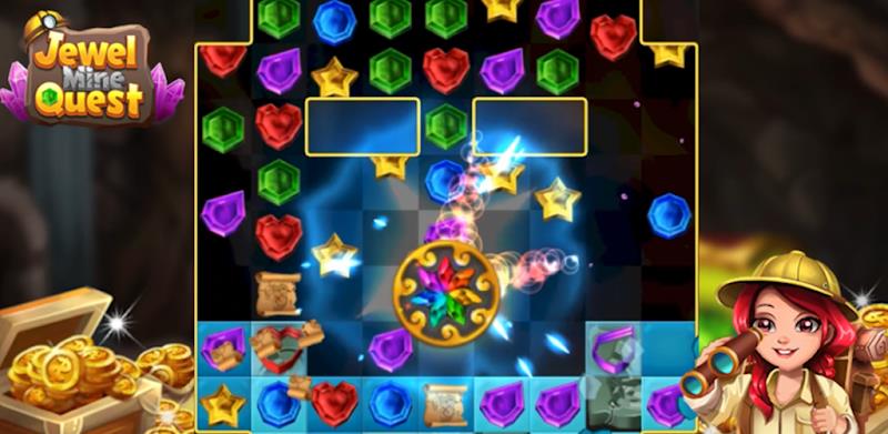 Jewel Mine Quest: Match-3 Schermafbeelding 1