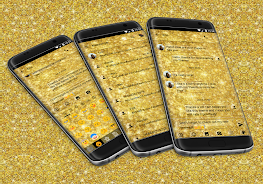 SMS Messages GlitterGold Glass Скриншот 1