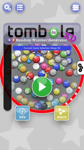 Tombola 3D - Number Generator Schermafbeelding 1