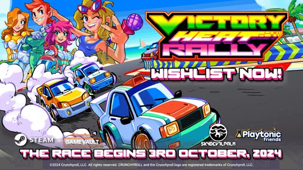 Victory Heat Rally: Retro Arcade Racer chega a celular em breve via Crunchyroll!