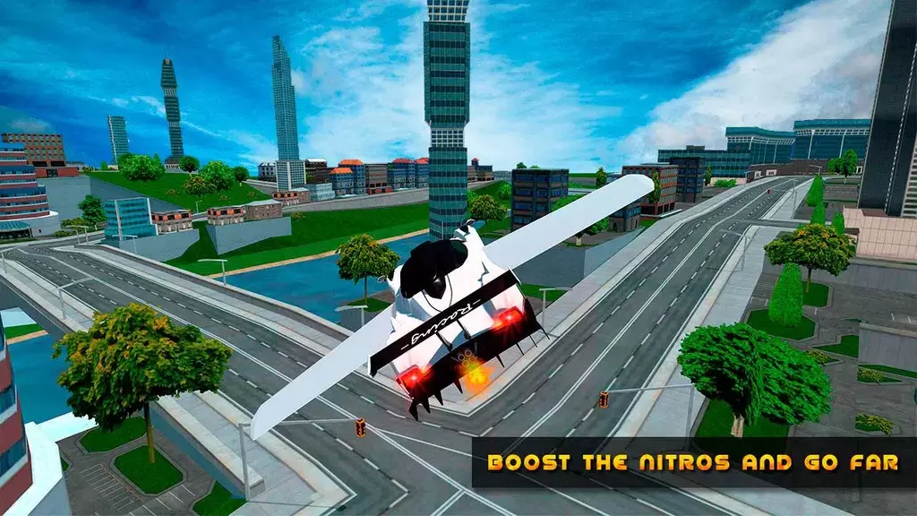 Flying Car Game driving Tangkapan skrin 2
