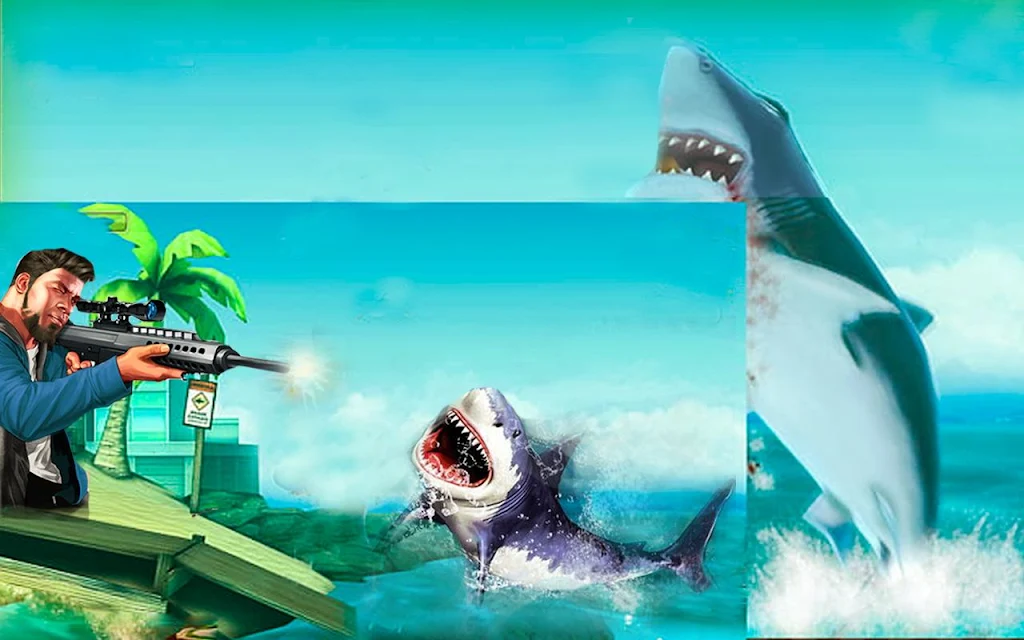 Real Whale Shark Hunting Games Ảnh chụp màn hình 2