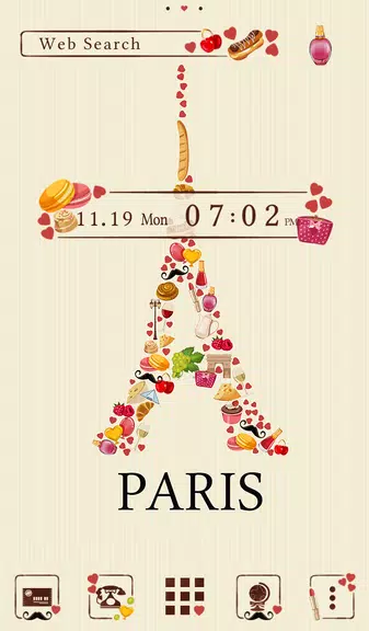 Sweet Paris Theme Capture d’écran 1