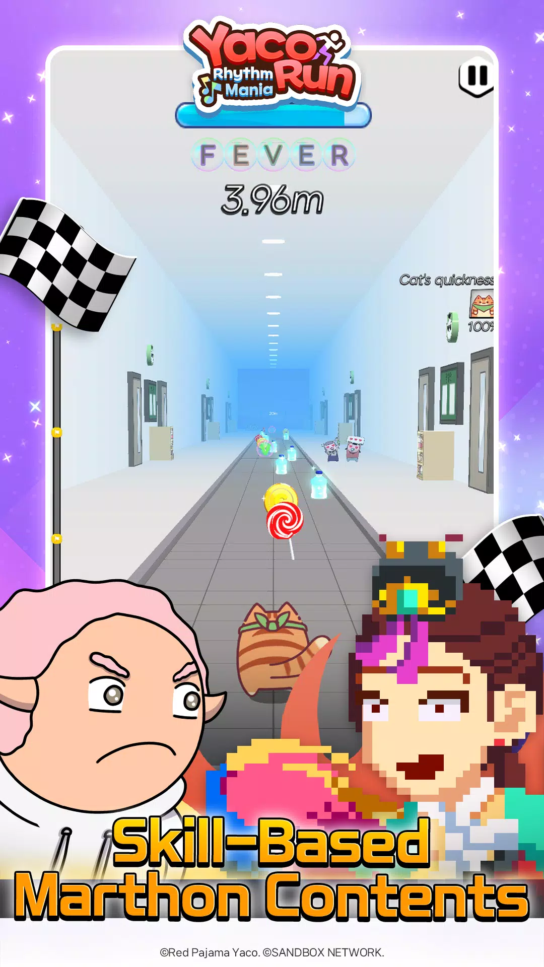 Yaco Run Rhythm - Cat SnackBar Captura de tela 4