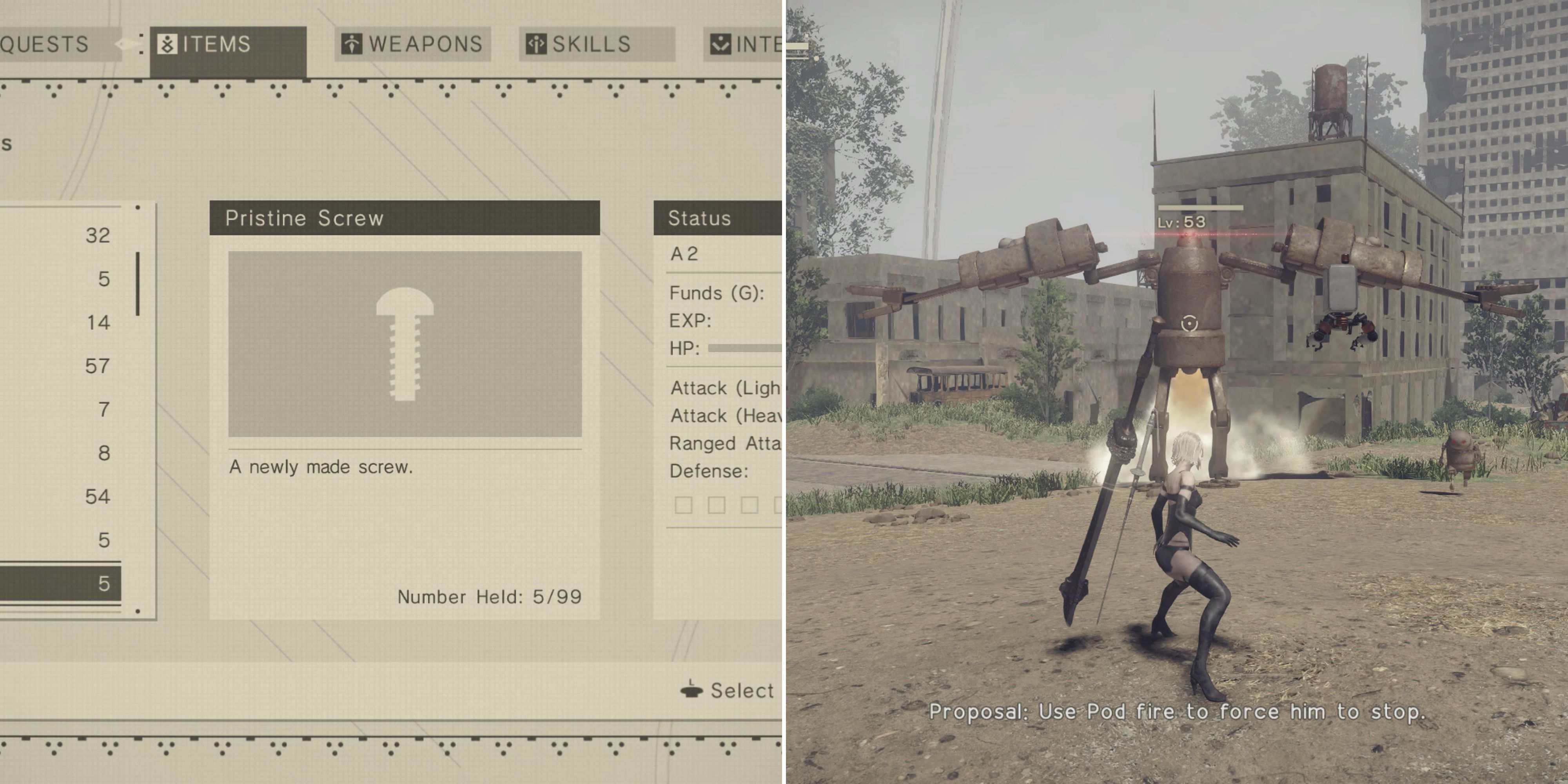 NIER：自动机 - 在哪里获取原始螺钉