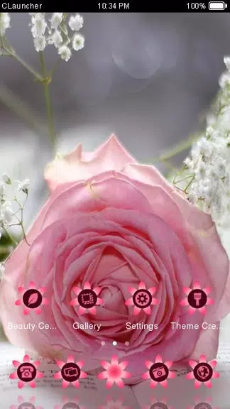 Pretty Pink Rose Theme 스크린샷 3