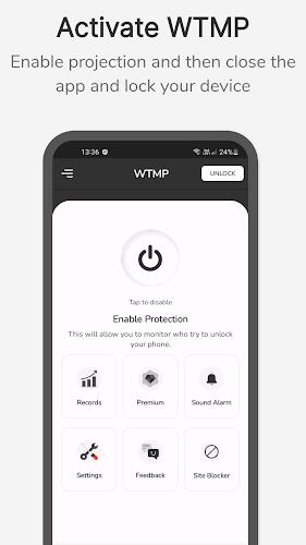 WTMP App: Who Touched My Phone स्क्रीनशॉट 1