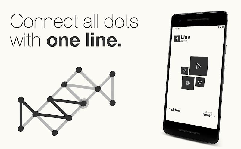 1Line & dots. Puzzle game. Captura de pantalla 1