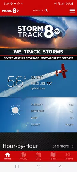 WQAD Storm Track 8 Weather स्क्रीनशॉट 1
