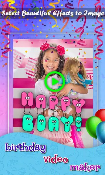 Birthday Video & Status Maker Capture d'écran 1