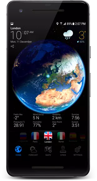 3D EARTH - weather forecast 스크린샷 1