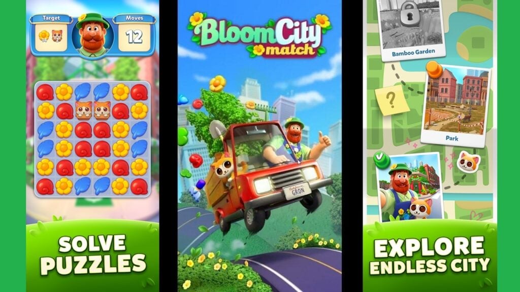 Bloom City Match: 3'lü Eşleştirme Keyfi Android'e Geliyor