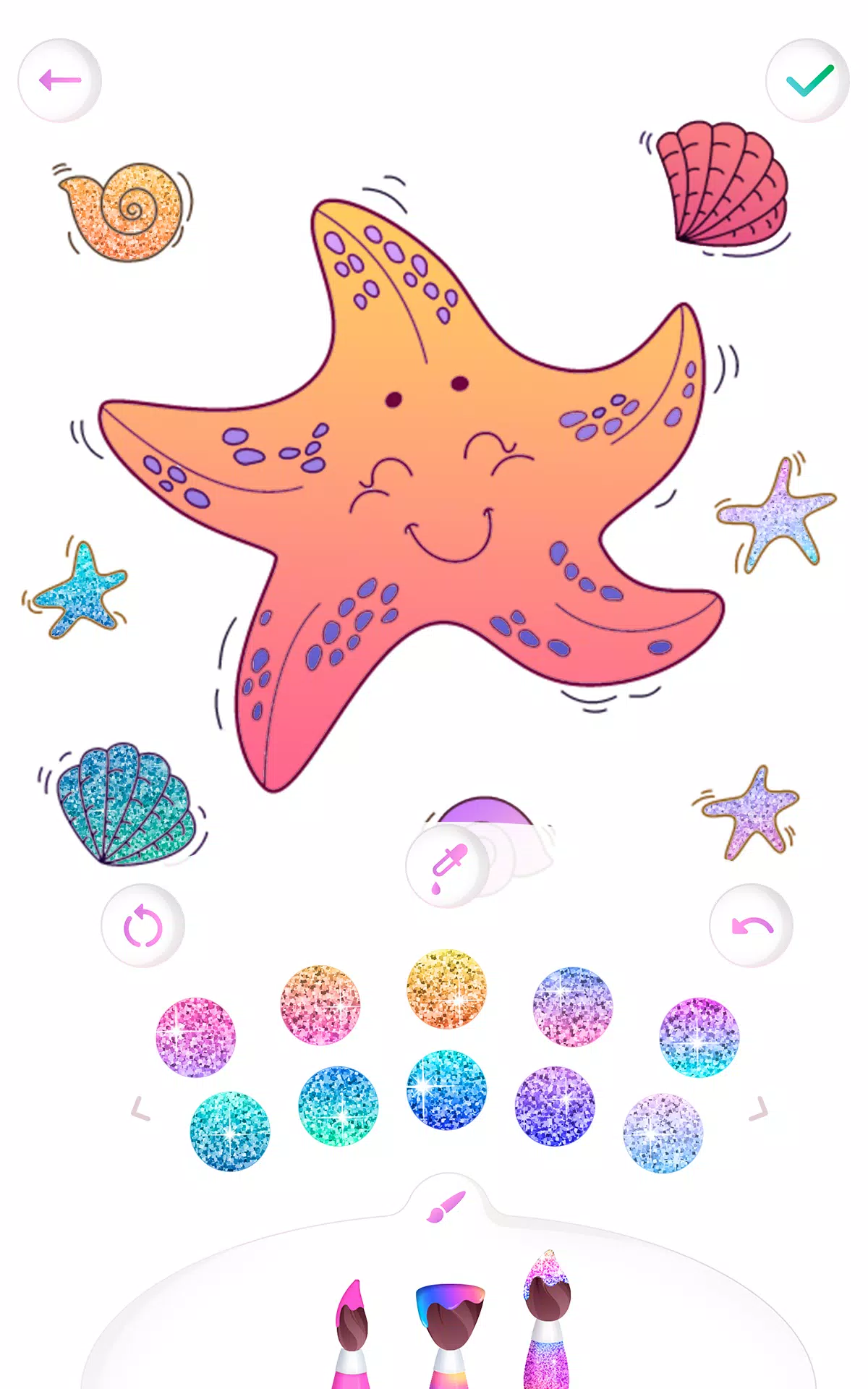 Mermaid coloring book gradient ภาพหน้าจอ 3