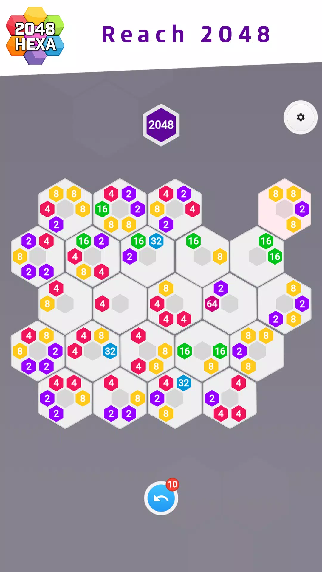 2048 Hexa Tangkapan skrin 2