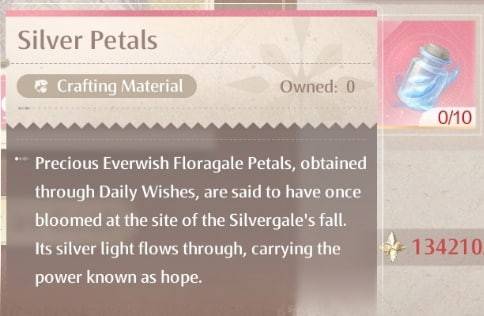 Silver Petals from daily quests